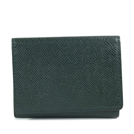 LOUIS VUITTON Card Case M3092P Taiga Leather green Taiga Anneveld Cult de Visit