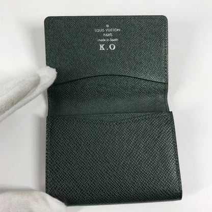 LOUIS VUITTON Card Case M3092P Taiga Leather green Taiga Anneveld Cult de Visit