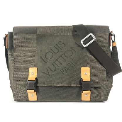 LOUIS VUITTON Shoulder Bag M93077 Damier Jean Canvas khaki Damier Jean Roux