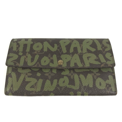 LOUIS VUITTON Long Wallet Purse M92188 MonogramGraffitiCanvas khaki Old monogram graffiti Pochette Porto Monde Credit