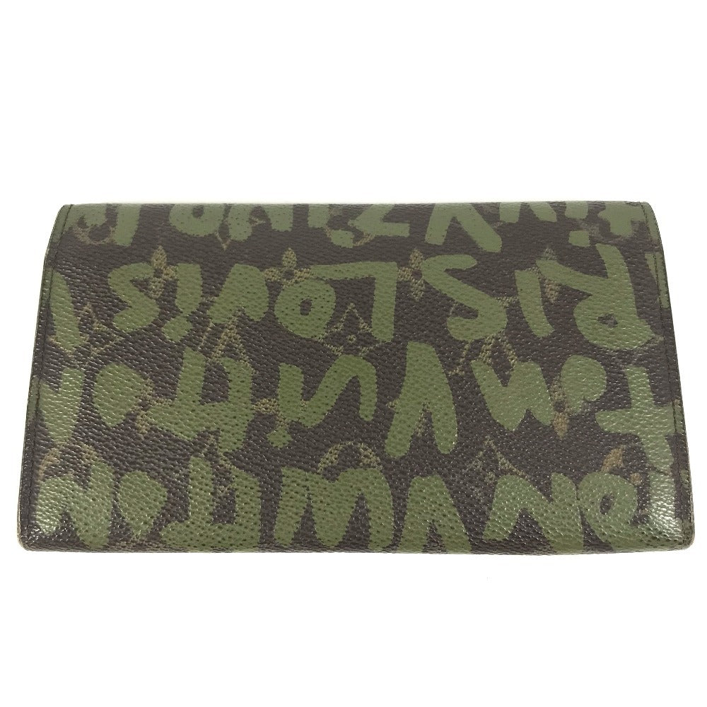 LOUIS VUITTON Long Wallet Purse M92188 MonogramGraffitiCanvas khaki Old monogram graffiti Pochette Porto Monde Credit