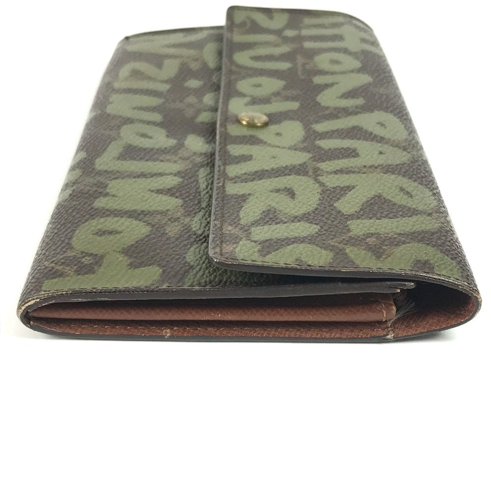 LOUIS VUITTON Long Wallet Purse M92188 MonogramGraffitiCanvas khaki Old monogram graffiti Pochette Porto Monde Credit