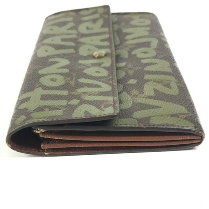 LOUIS VUITTON Long Wallet Purse M92188 MonogramGraffitiCanvas khaki Old monogram graffiti Pochette Porto Monde Credit