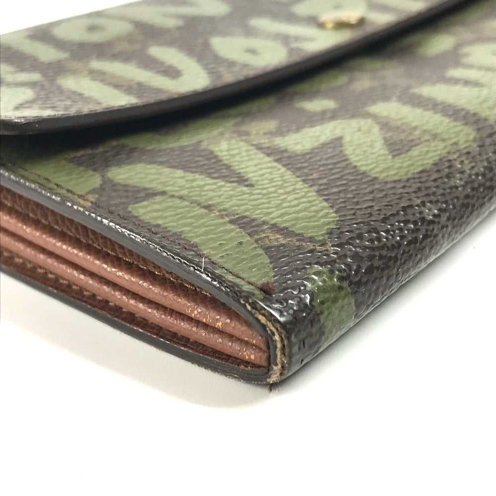 LOUIS VUITTON Long Wallet Purse M92188 MonogramGraffitiCanvas khaki Old monogram graffiti Pochette Porto Monde Credit