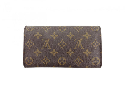 LOUIS VUITTON Long Wallet Purse Brown Pochette Porto Moné Credit