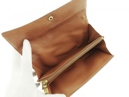 LOUIS VUITTON Long Wallet Purse Brown Pochette Porto Moné Credit