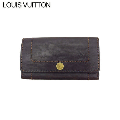 LOUIS VUITTON Key case Key holder Dark brown gold Utah