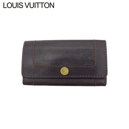 LOUIS VUITTON Key case Key holder Dark brown gold Utah