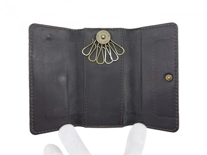 LOUIS VUITTON Key case Key holder Dark brown gold Utah