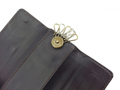 LOUIS VUITTON Key case Key holder Dark brown gold Utah