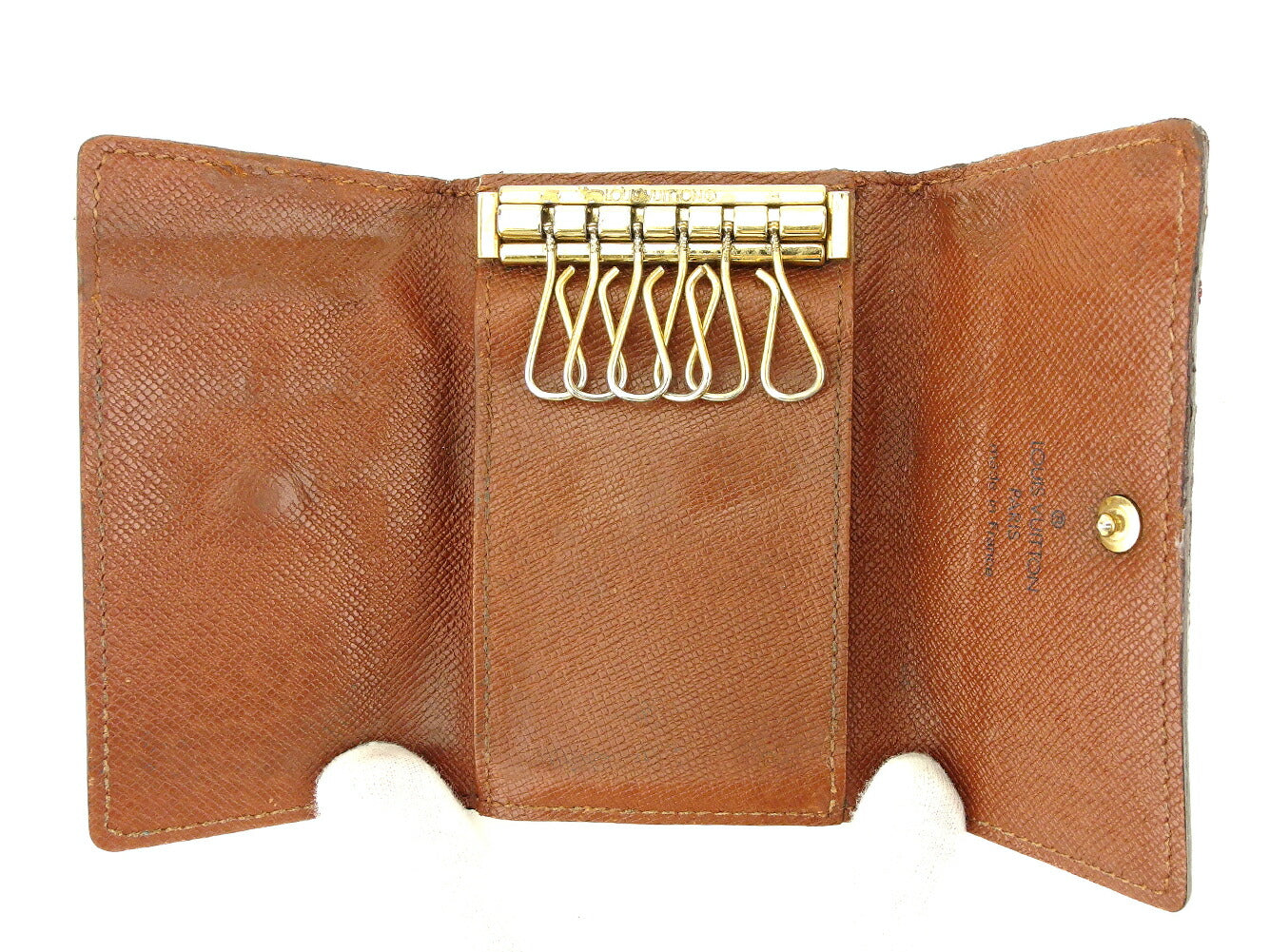 LOUIS VUITTON Key case Key holder M62630 Brown Multicles6