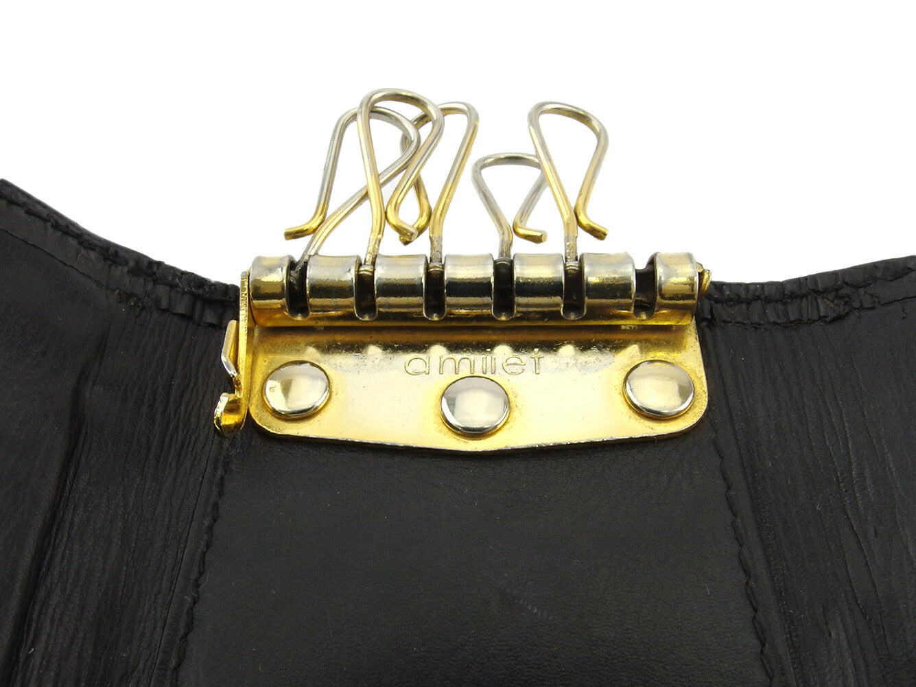 LOUIS VUITTON Key case Key holder M63812 black Multicles6 Martier engraving