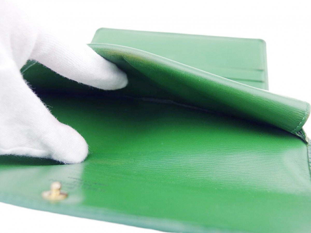 LOUIS VUITTON Long Wallet Purse M63384 Borneo Green Porte Tresor International