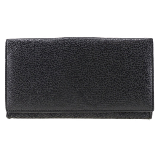 GUCCI Long Wallet Purse 143391 leather black