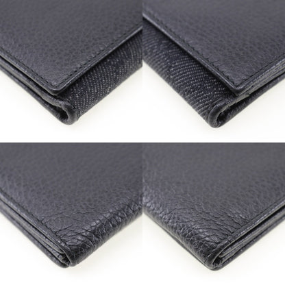 GUCCI Long Wallet Purse 143391 leather black unisex(Unisex) Used Authentic