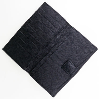 GUCCI Long Wallet Purse 143391 leather black unisex(Unisex) Used Authentic