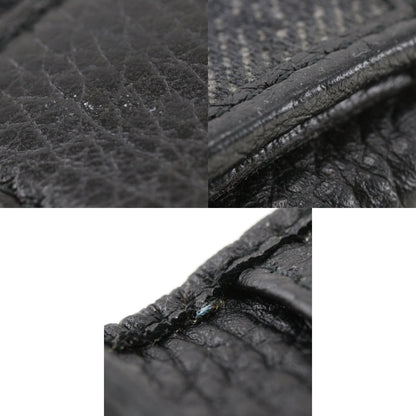 GUCCI Long Wallet Purse 143391 leather black unisex(Unisex) Used Authentic