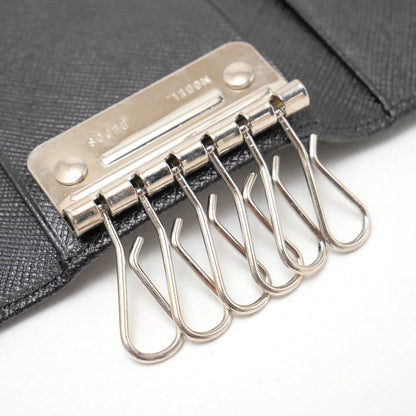 PRADA Key case Key holder  M25U leather black DEPOS