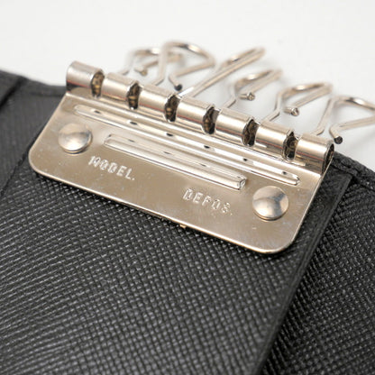 PRADA Key case Key holder  M25U leather black DEPOS