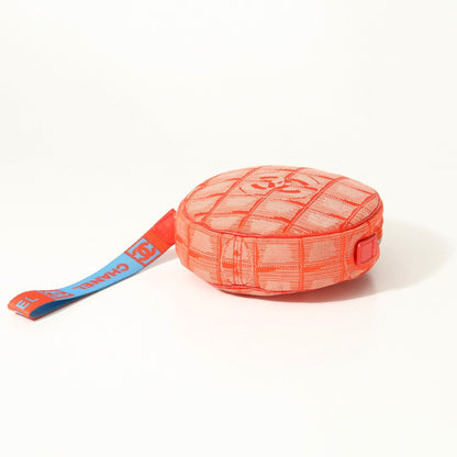 CHANEL Accessory pouch Nylon jacquard Red New travel line