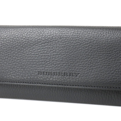 BURBERRY Long Wallet Purse Cowhide Black Part: Nova Check Pattern SI4701 09