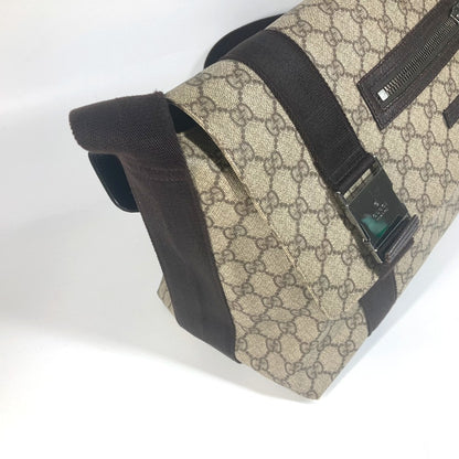 GUCCI Shoulder Bag 122374 GG Supreme canvas, leather beige GG Plus Flap