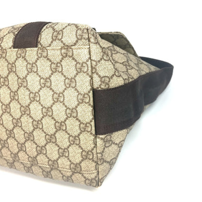 GUCCI Shoulder Bag 122374 GG Supreme canvas, leather beige GG Plus Flap