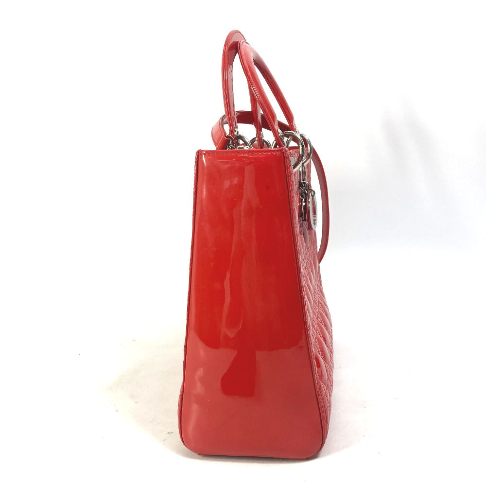 Dior Handbag enamel Red type Canage Lady Dior LADY DIOR Women Used Authentic