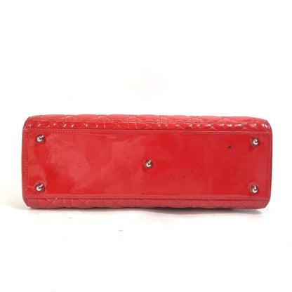 Dior Handbag enamel Red type Canage Lady Dior LADY DIOR Women Used Authentic