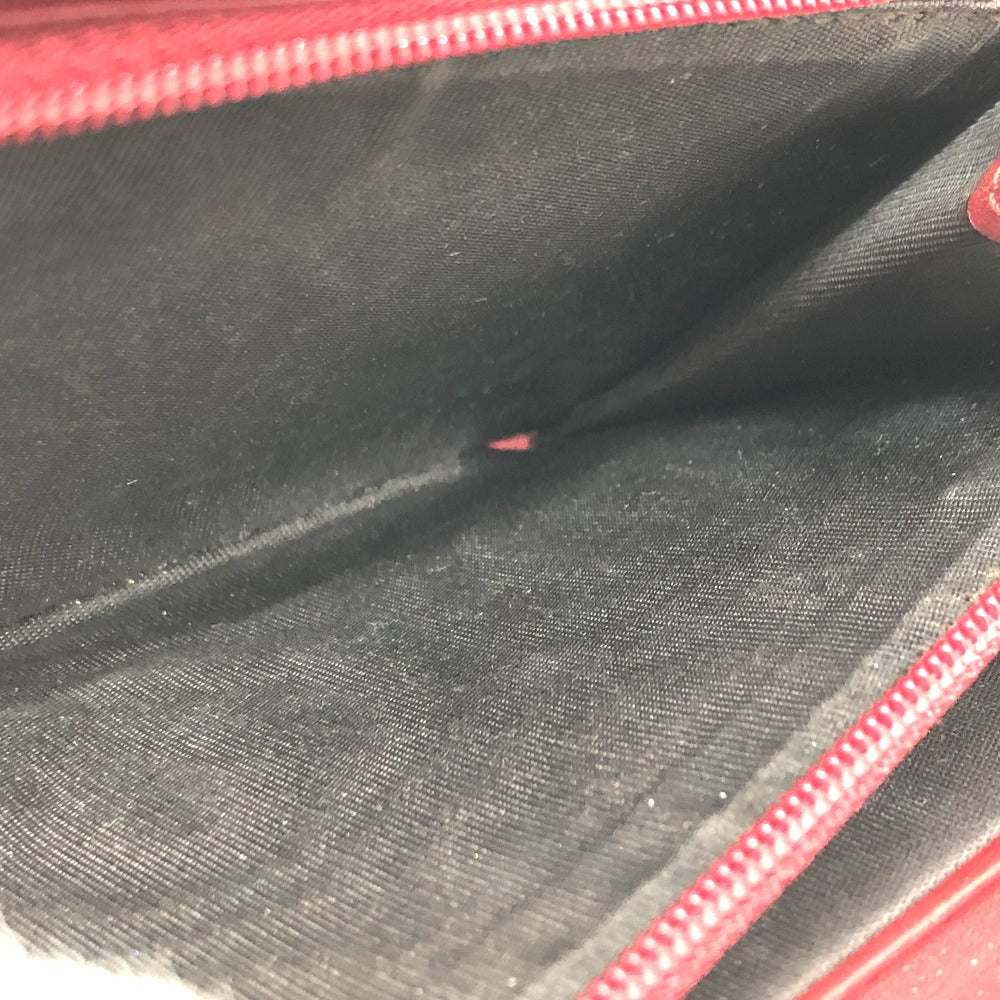 GUCCI Long Wallet Purse 410102 GG Supreme Canvas Red x brown GG Supreme
