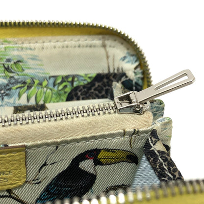 HERMES Folded wallet Epsom Multicolor/Silver Metal Azap compact Women Used Authentic