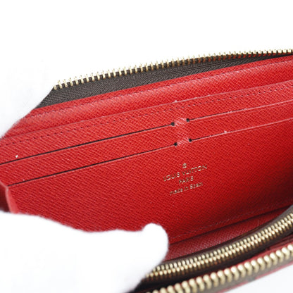 LOUIS VUITTON Long Wallet Purse M62940 Monogram canvas Brown Flower charm Portefeuille Clemence Women Used Authentic