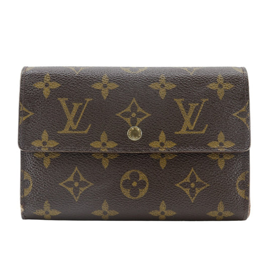 LOUIS VUITTON Tri-fold wallet M61202 Monogram canvas Brown Porto Tresol Etui Papie