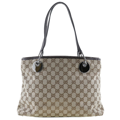 GUCCI Tote Bag 120837 GG canvas Brown Women Used Authentic