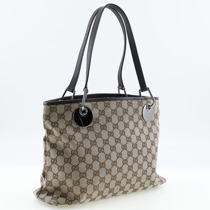 GUCCI Tote Bag 120837 GG canvas Brown Women Used Authentic