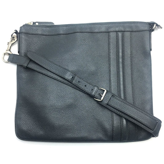 GUCCI Shoulder Bag 233329 leather Dark gray type No Gusset All Leather Leather Business A4 document storage
