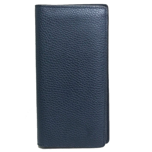 LOUIS VUITTON Long Wallet Purse M58818 Taurillon Clemence Navy Portefeuille Blaza
