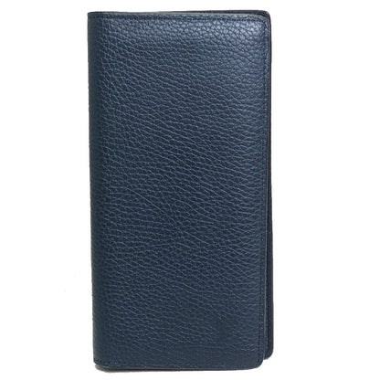 LOUIS VUITTON Long Wallet Purse M58818 Taurillon Clemence Navy Portefeuille Blaza mens Used Authentic