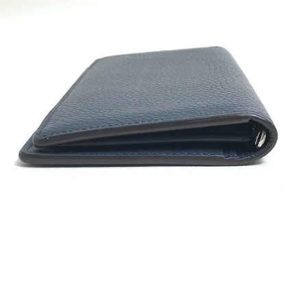 LOUIS VUITTON Long Wallet Purse M58818 Taurillon Clemence Navy Portefeuille Blaza mens Used Authentic