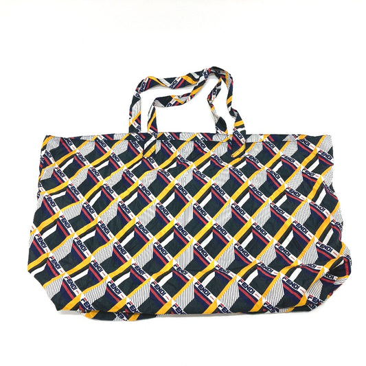 FENDI Tote Bag Leather / nylon White / Navy FIRA FIRA Eco bag Shoulder Bag