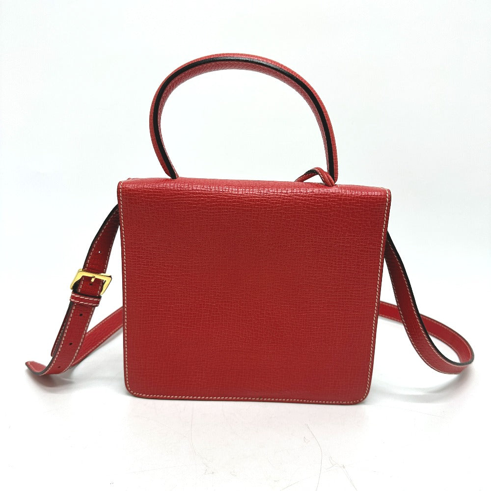 LOEWE Handbag leather Red Barcelona Women Used Authentic