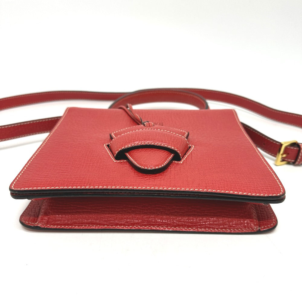 LOEWE Handbag leather Red Barcelona Women Used Authentic