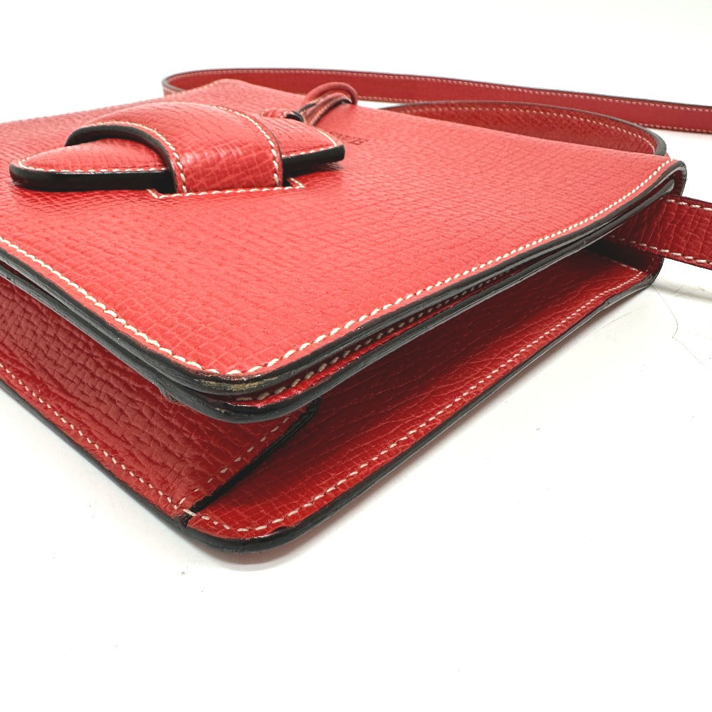 LOEWE Handbag leather Red Barcelona Women Used Authentic