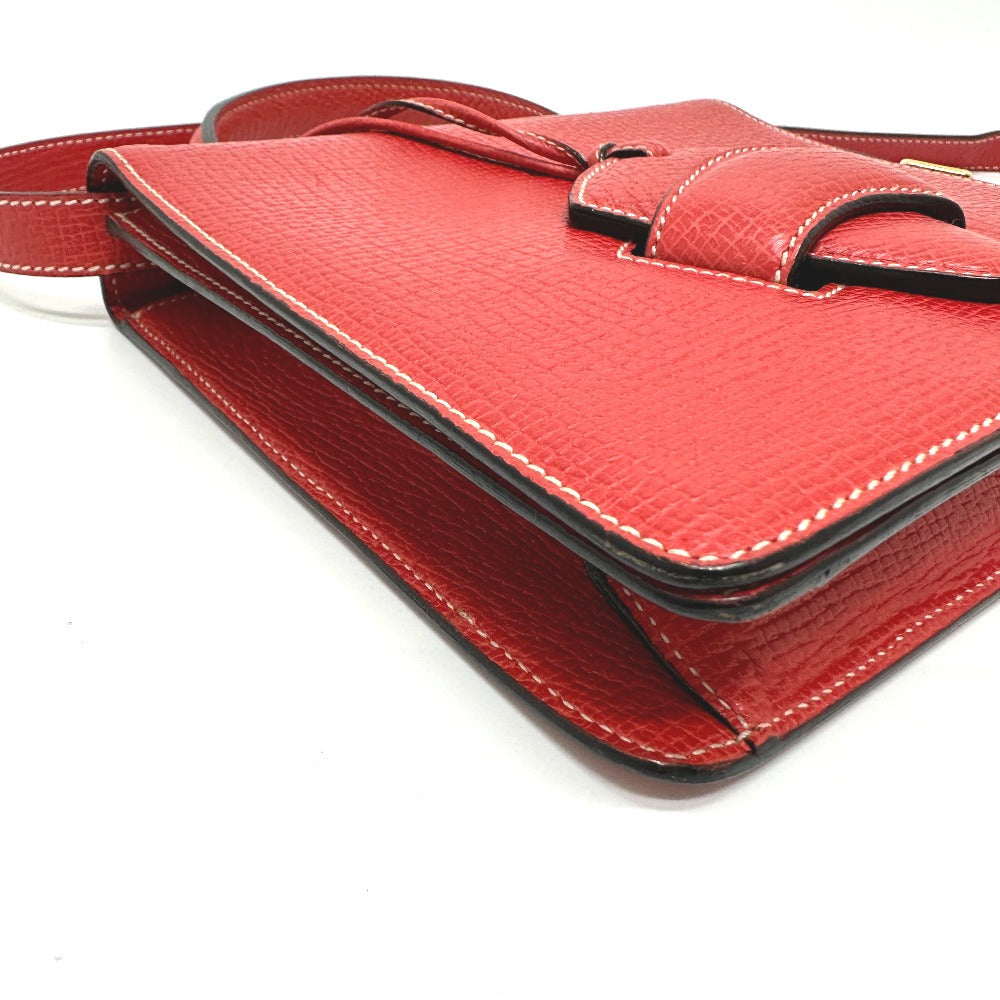 LOEWE Handbag leather Red Barcelona Women Used Authentic