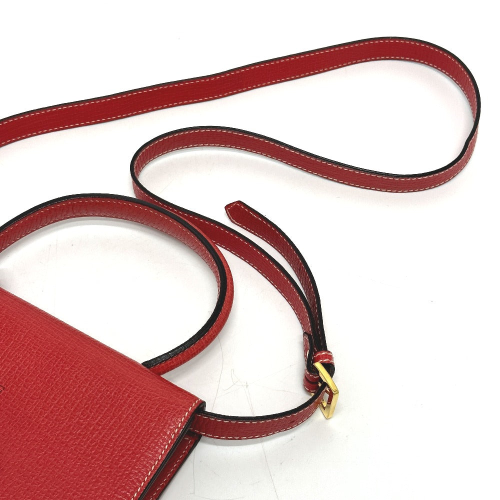 LOEWE Handbag leather Red Barcelona Women Used Authentic
