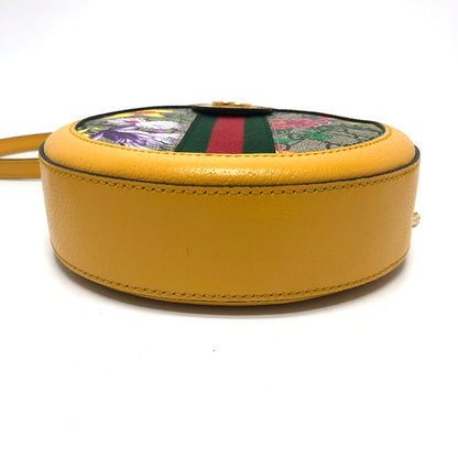 GUCCI Shoulder Bag 550618 GG Supreme Canvas yellow GG flora webbing