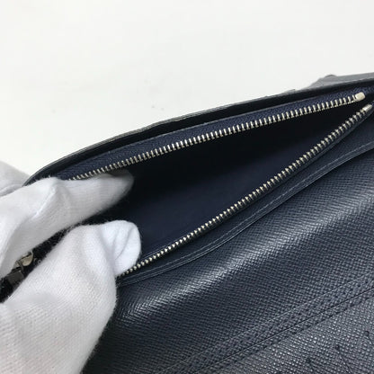 LOUIS VUITTON Long Wallet Purse M60615 Epi Leather Navy Epi Portefeuille Brazza mens Used Authentic