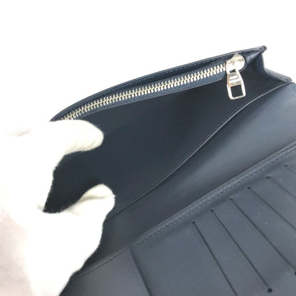 LOUIS VUITTON Long Wallet Purse M41899 leather Navy Cuir Ombre Portefeuille Blaza