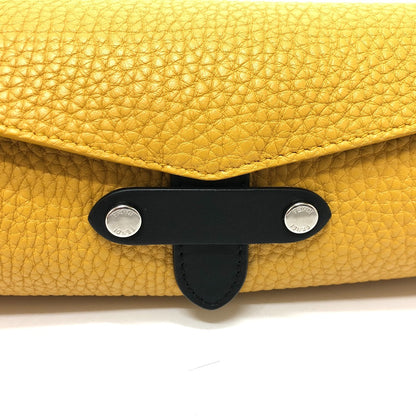 FENDI Accessory pouch 7AS073 leather yellow Watch case Watch case