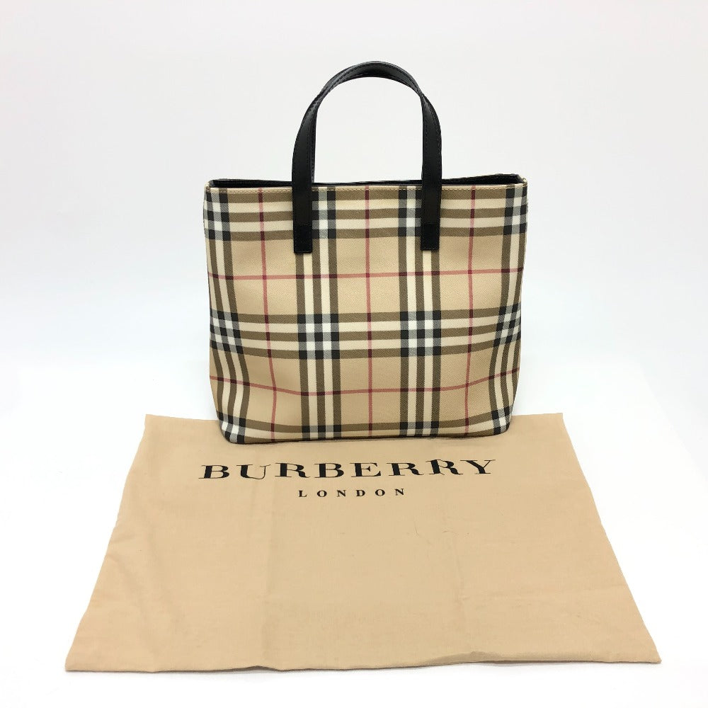 BURBERRY Handbag PVC / Leather beige check